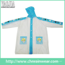 Revêtement en PVC Imperméable Cartoon Design Manteau de pluie pour les enfants de l&#39;école